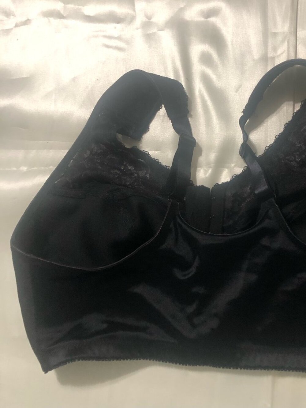 Delimira Front Closure Full Coverage Black Lace Bra 38DD - Picture 3 of 3